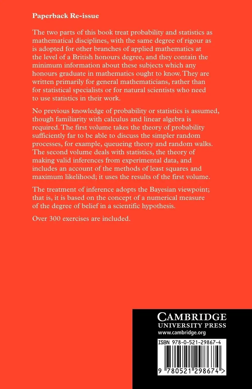 Rückseite: 9780521298674 | Introduction to Probability and Statistics from a Bayesian...