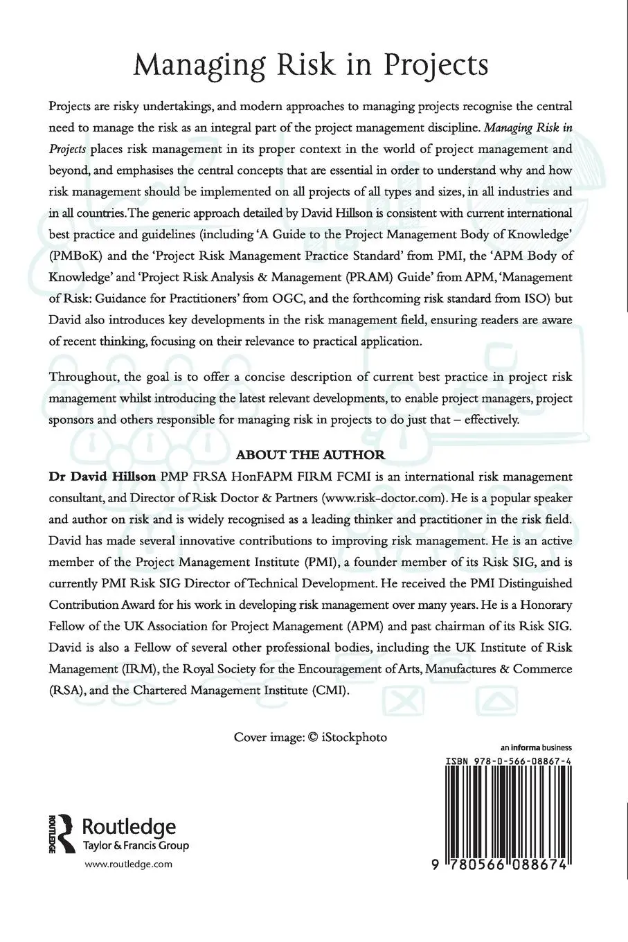 Rückseite: 9780566088674 | Managing Risk in Projects | David Hillson | Taschenbuch | Englisch
