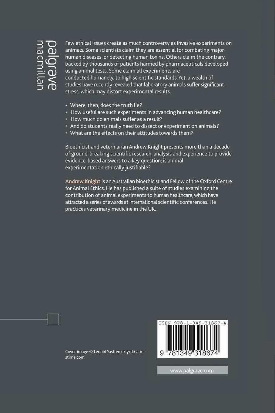 Rückseite: 9781349318674 | The Costs and Benefits of Animal Experiments | Andrew Knight | Buch