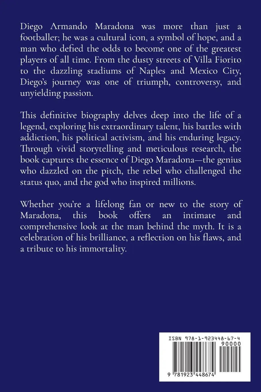 Rückseite: 9781923448674 | Maradona | The Genius, The Rebel, The God | Gigi Romano | Taschenbuch