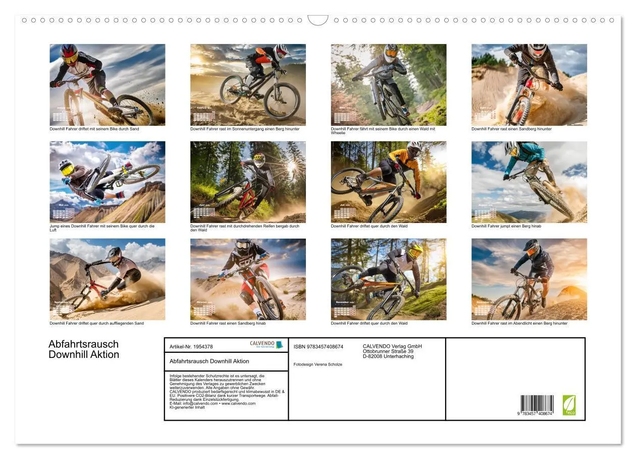 Bild: 9783457408674 | Abfahrtsrausch Downhill Aktion (Wandkalender 2026 DIN A2 quer),...