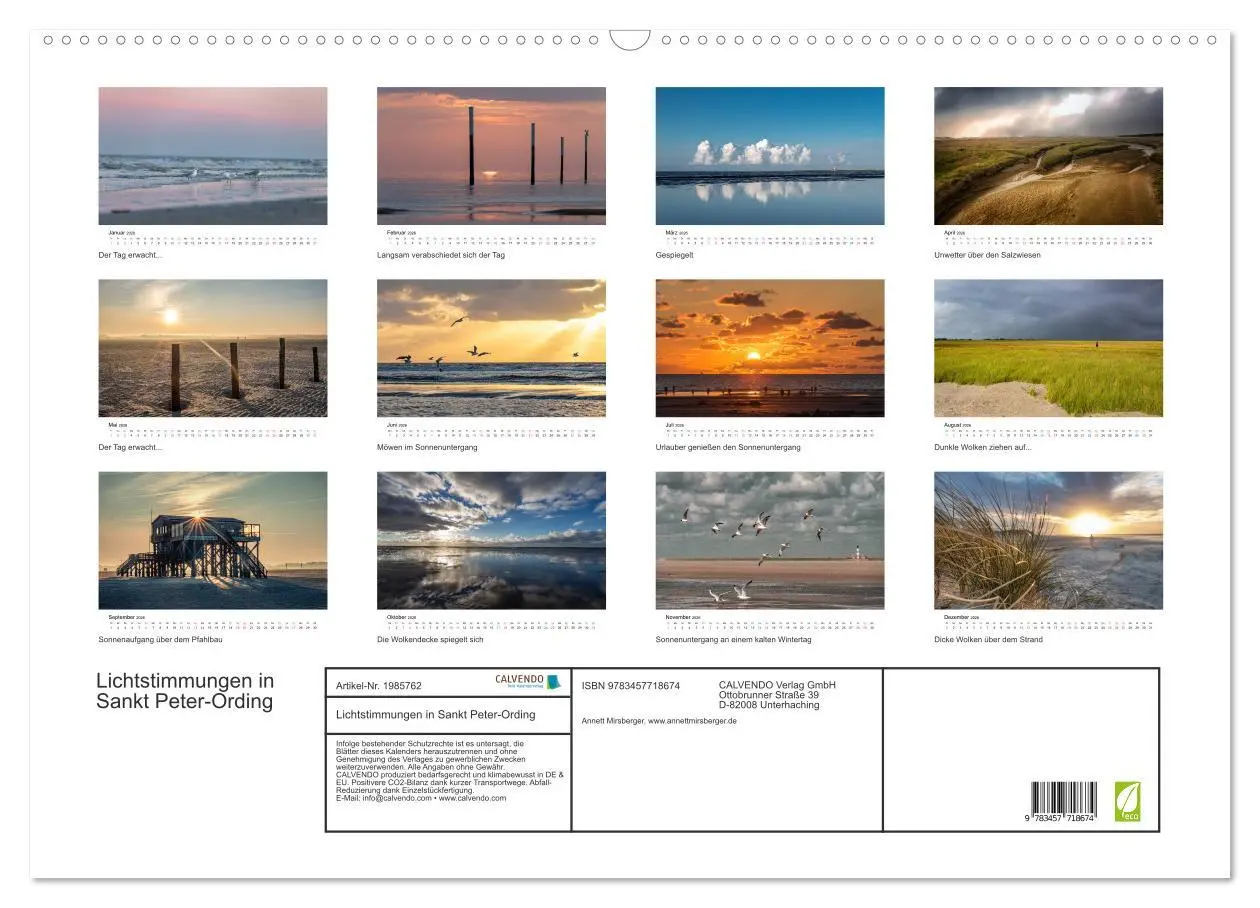 Bild: 9783457718674 | Lichtstimmungen in Sankt Peter-Ording (Wandkalender 2026 DIN A2...
