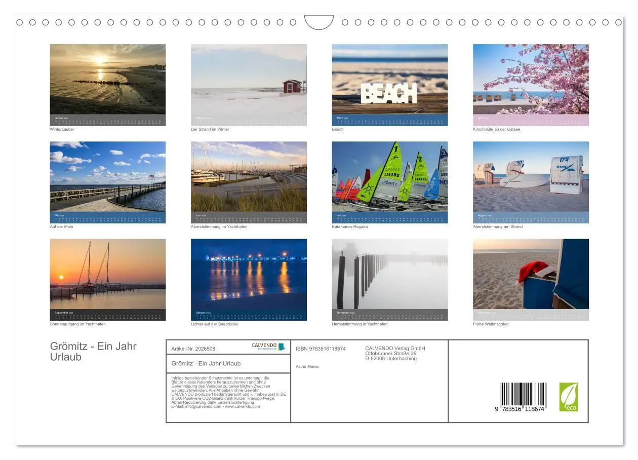 Bild: 9783516118674 | Grömitz - Ein Jahr Urlaub (Wandkalender 2026 DIN A3 quer), CALVENDO...