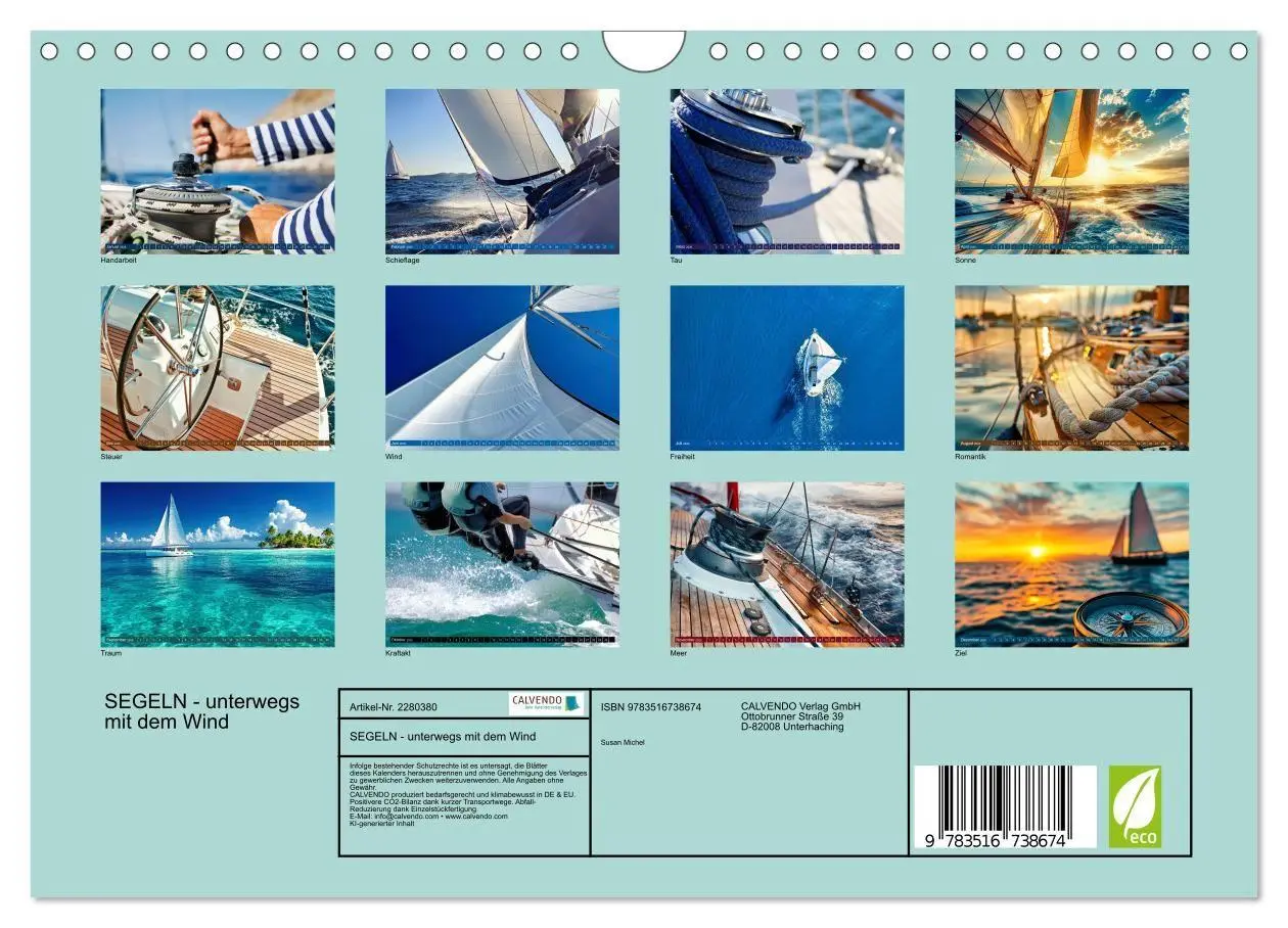 Bild: 9783516738674 | SEGELN - unterwegs mit dem Wind (Wandkalender 2026 DIN A4 quer),...