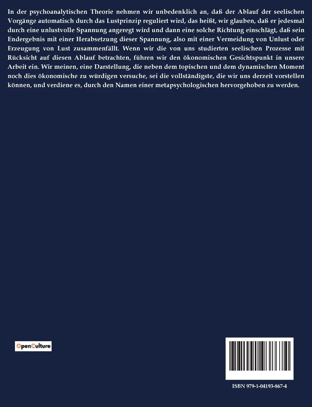 Rückseite: 9791041938674 | Jenseits des Lustprinzips | Sigmund Freud | Taschenbuch | 46 S. | 2023