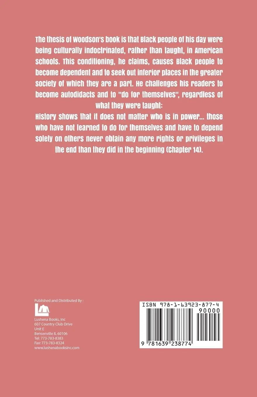 Rückseite: 9781639238774 | The Mis-Education of the Negro | Carter Godwin Woodson | Woodson
