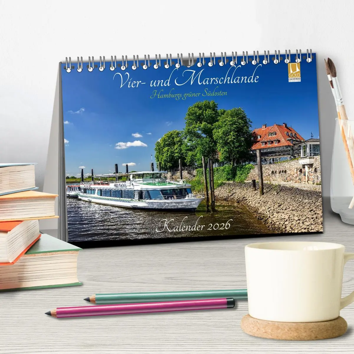 Bild: 9783516038774 | Vier- und Marschlande Hamburgs grüner Südosten (Tischkalender 2026...