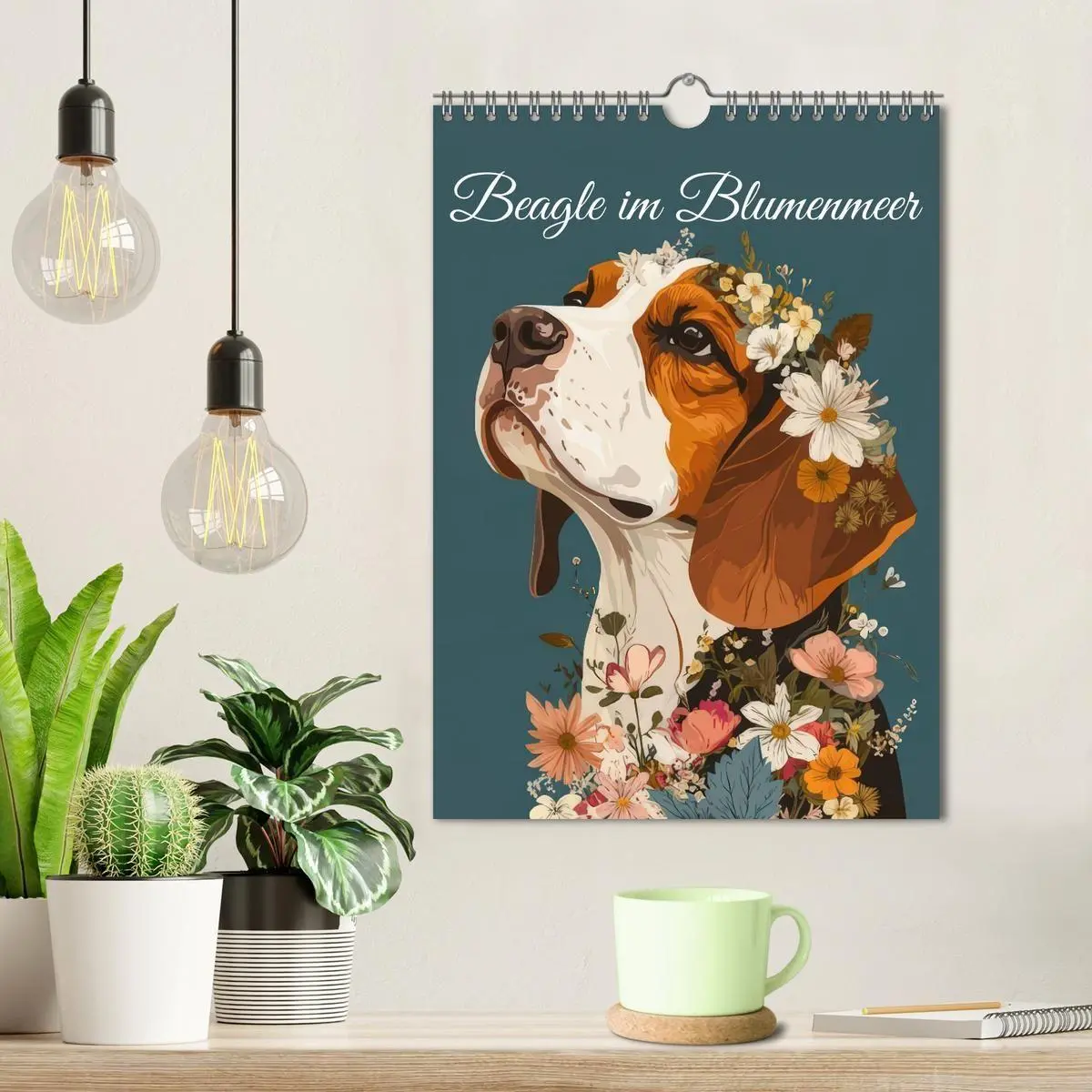 Bild: 9783516658774 | Beagle im Blumenmeer (Wandkalender 2026 DIN A4 hoch), CALVENDO...