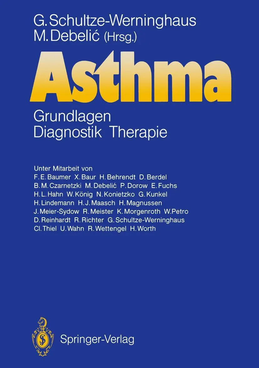 Cover: 9783540178774 | Asthma | Grundlagen - Diagnostik - Therapie | M. Debelic (u. a.)
