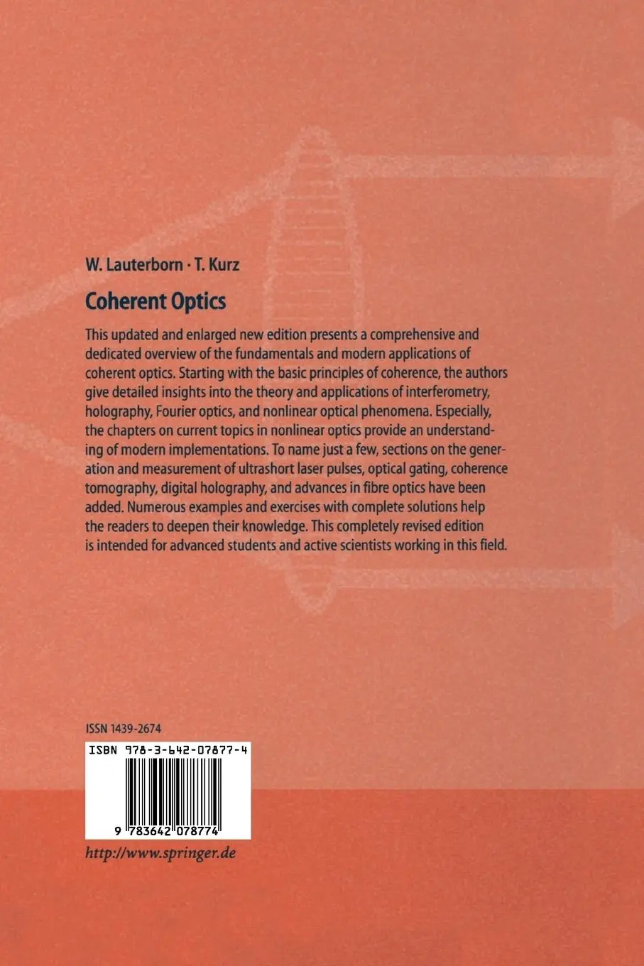 Rückseite: 9783642078774 | Coherent Optics | Fundamentals and Applications | Thomas Kurz (u. a.)