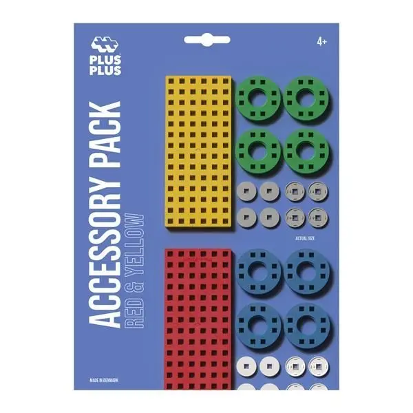 Cover: 5710409108874 | Plus-Plus Zubehörset mit Räder, rot/gelb | 9603966 | 2024 | PLUS PLUS