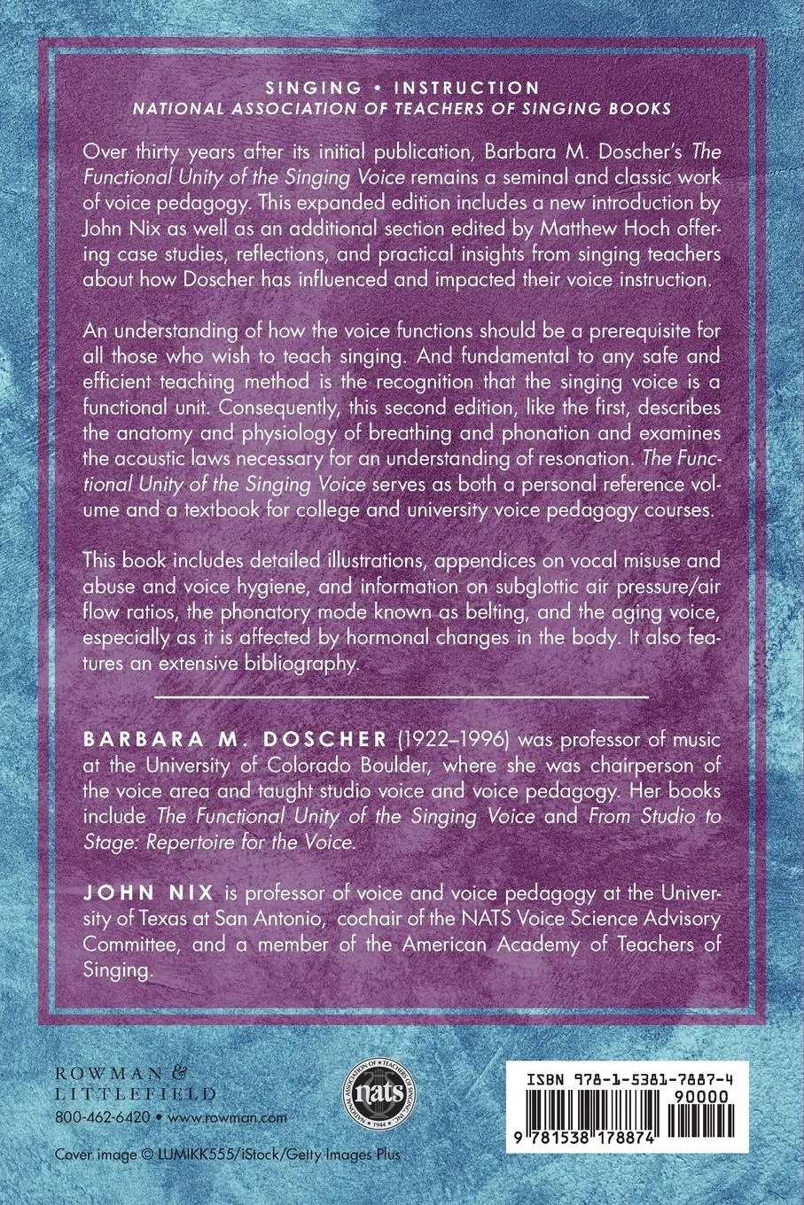 Rückseite: 9781538178874 | The Functional Unity of the Singing Voice | Barbara M. Doscher | Buch
