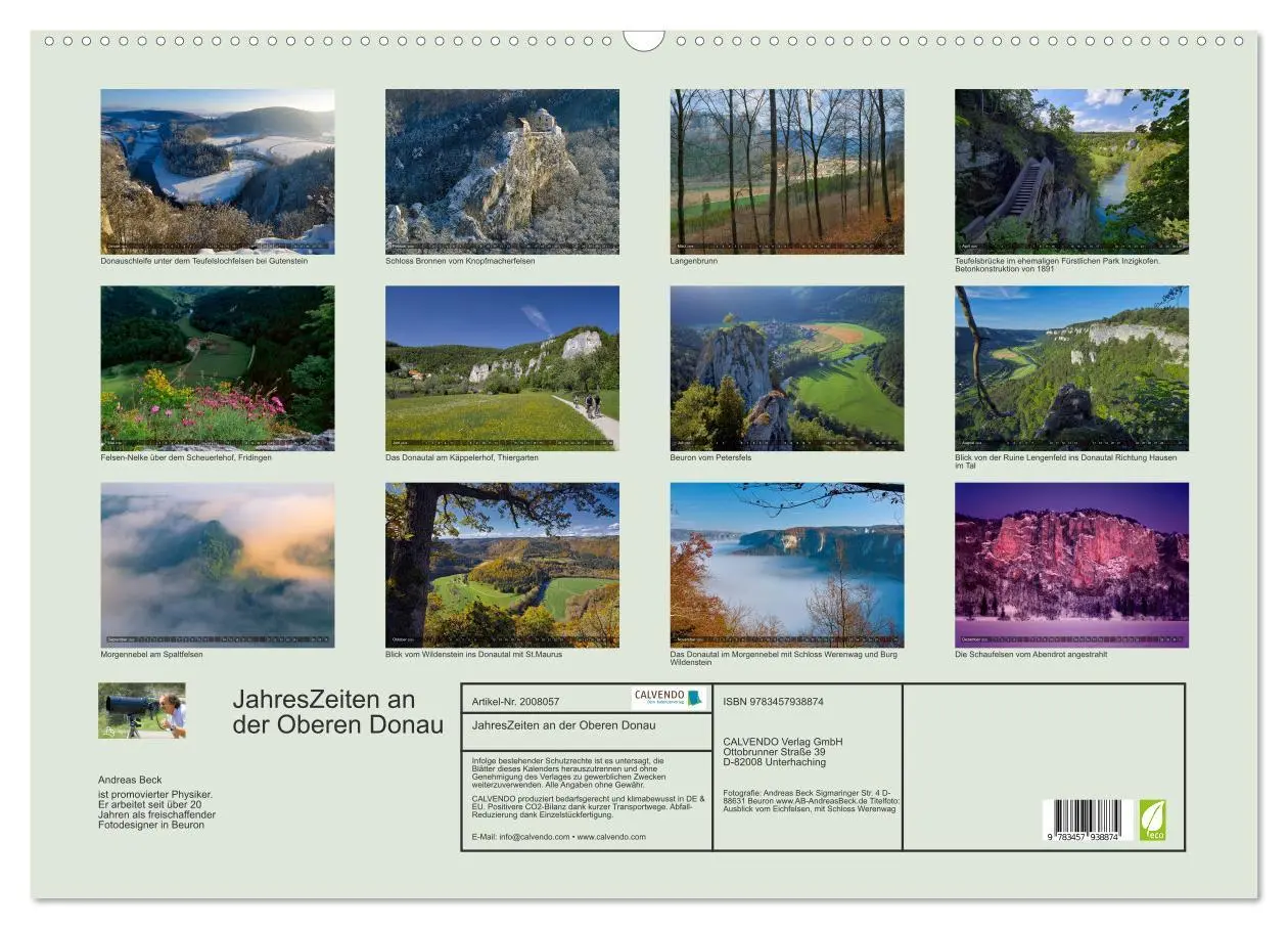Bild: 9783457938874 | JahresZeiten an der Oberen Donau (Wandkalender 2026 DIN A2 quer),...