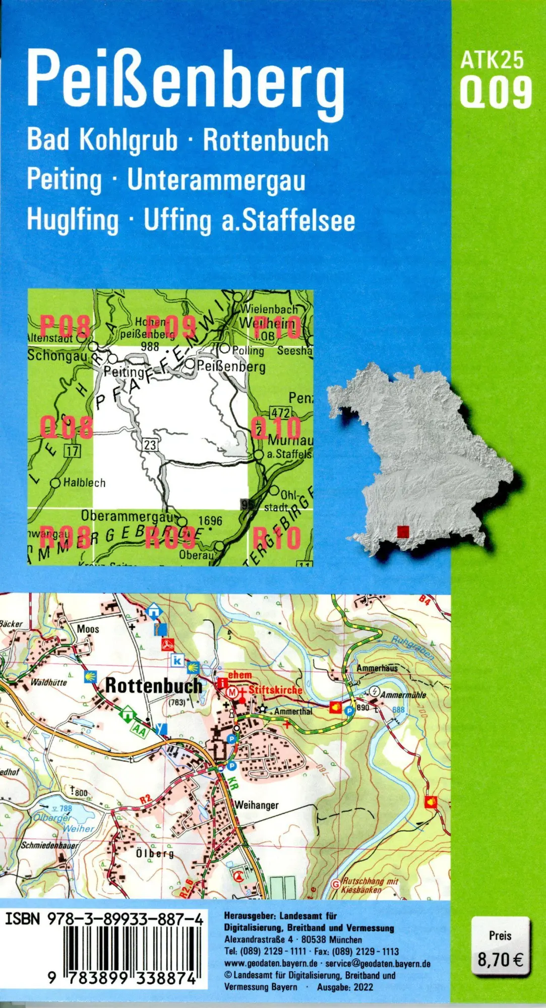 Bild: 9783899338874 | ATK25-Q09 Peißenberg (Amtliche Topographische Karte 1:25000) | Deutsch