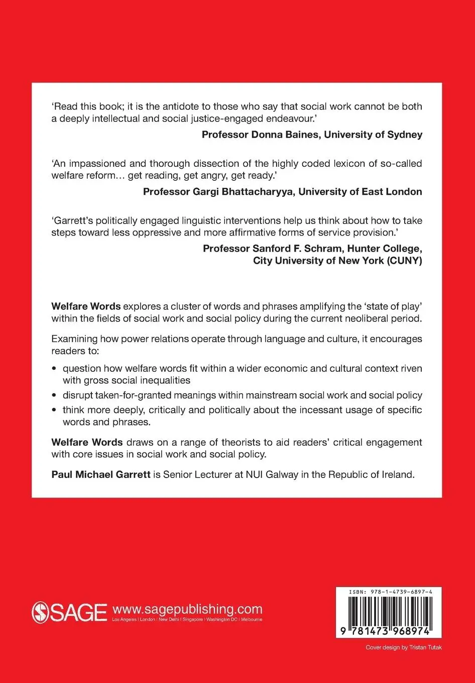 Rückseite: 9781473968974 | Welfare Words | Critical Social Work &amp; Social Policy | Garrett | Buch