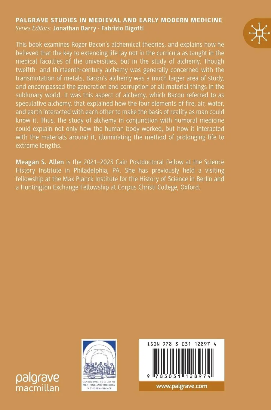 Rückseite: 9783031128974 | Roger Bacon and the Incorruptible Human, 1220-1292 | Meagan S. Allen