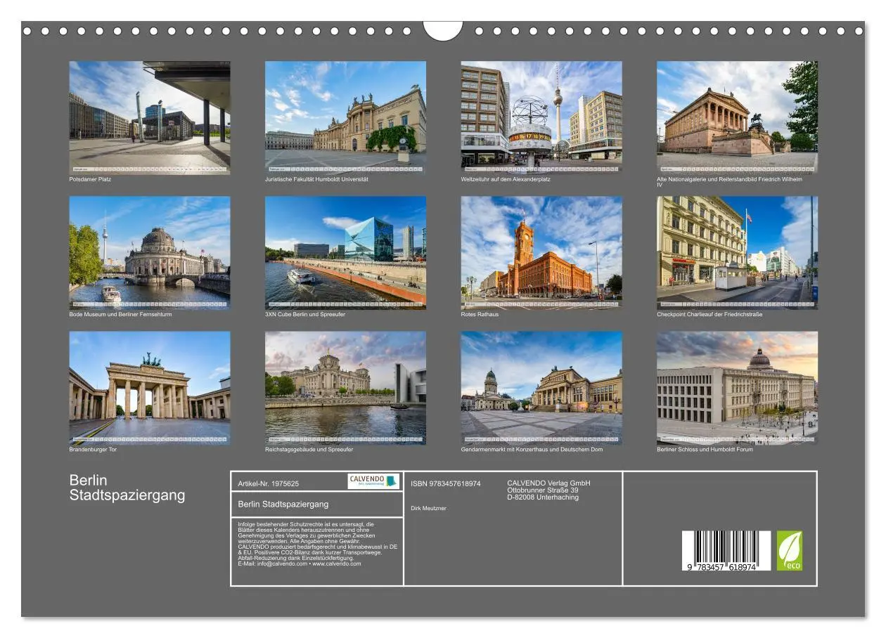 Bild: 9783457618974 | Berlin Stadtspaziergang (Wandkalender 2026 DIN A3 quer), CALVENDO...