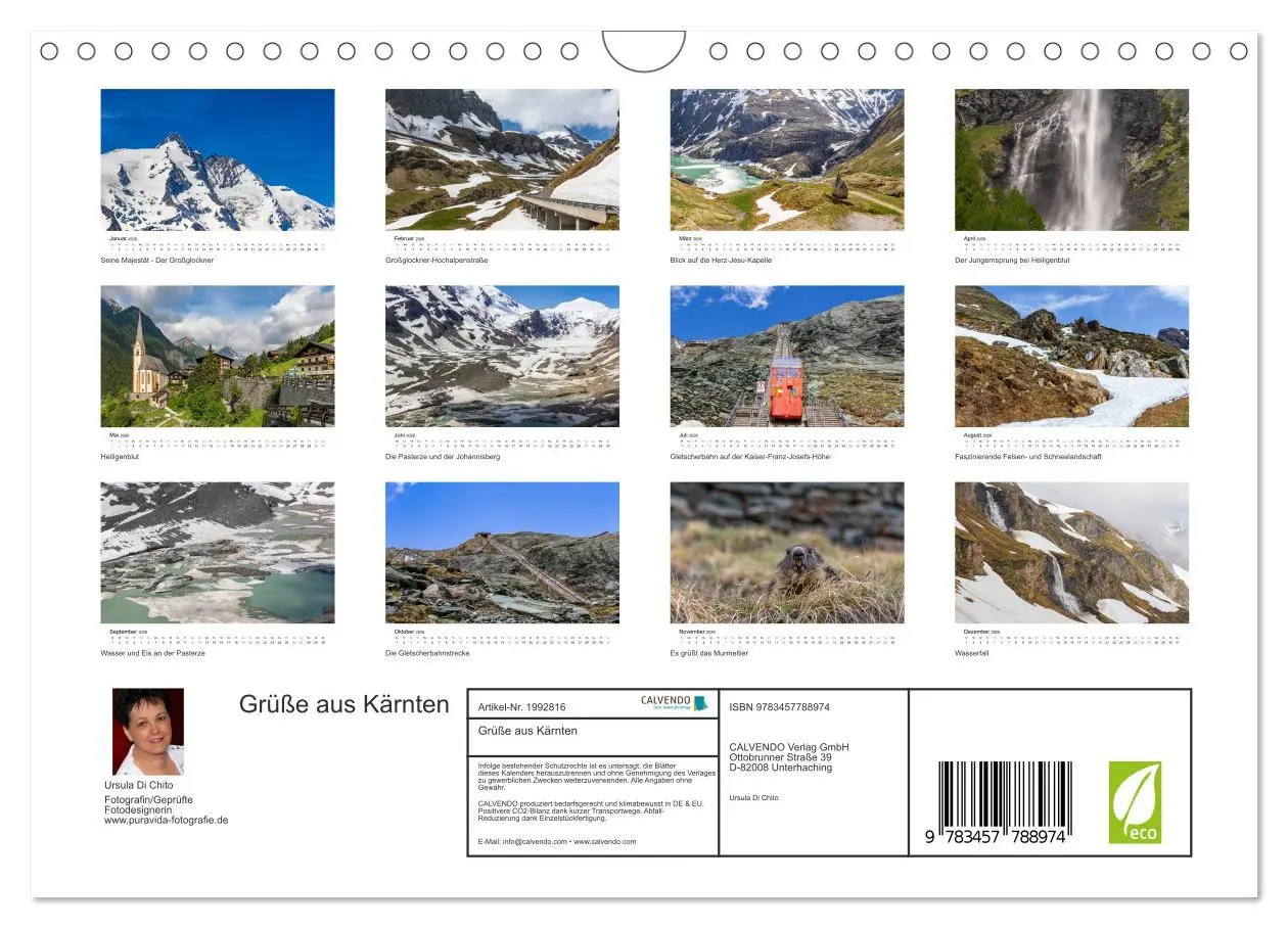 Bild: 9783457788974 | Grüße aus Kärnten (Wandkalender 2026 DIN A4 quer), CALVENDO...