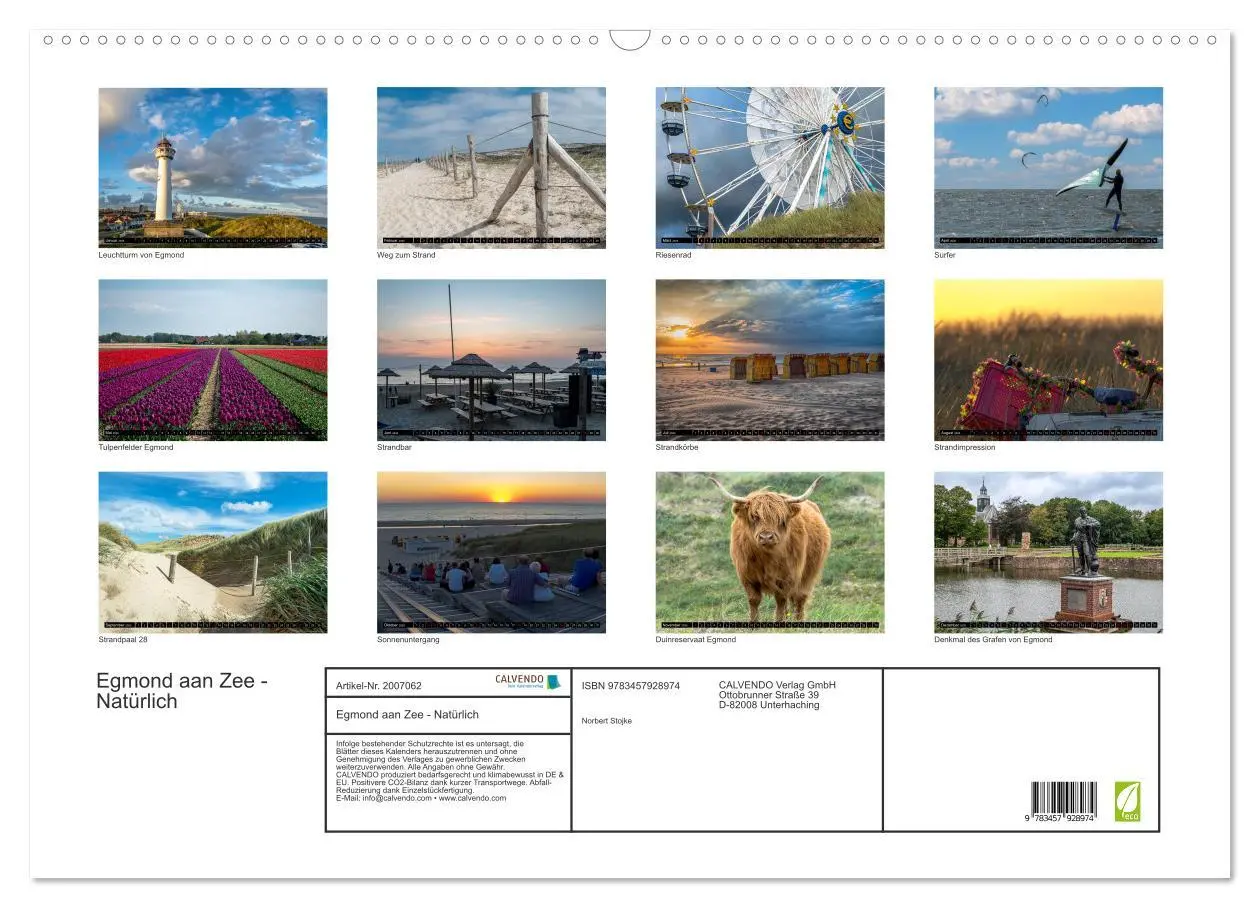 Bild: 9783457928974 | Egmond aan Zee - Natürlich (Wandkalender 2026 DIN A2 quer),...