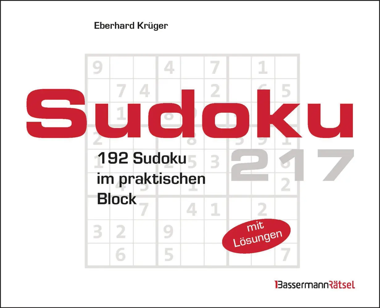 Sudokublock 217 (5 Exemplare à 299 EUR) - Eberhard Krüger Kartoniert (TB)