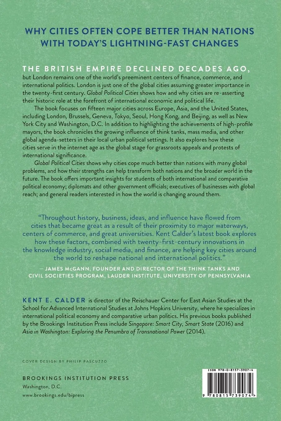 Rückseite: 9780815739074 | Global Political Cities | Kent E. Calder | Taschenbuch | Englisch
