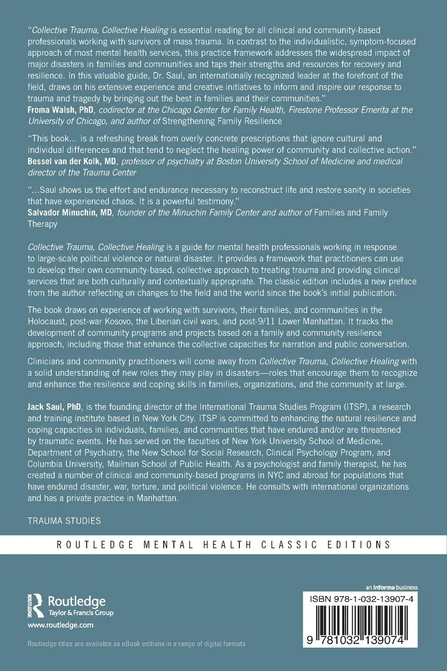 Rückseite: 9781032139074 | Collective Trauma, Collective Healing | Jack Saul | Taschenbuch | 2022