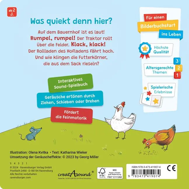 Bild: 9783473419074 | Spielen, hören, staunen - Bauernhof | Katharina Wieker | Buch | 10 S.