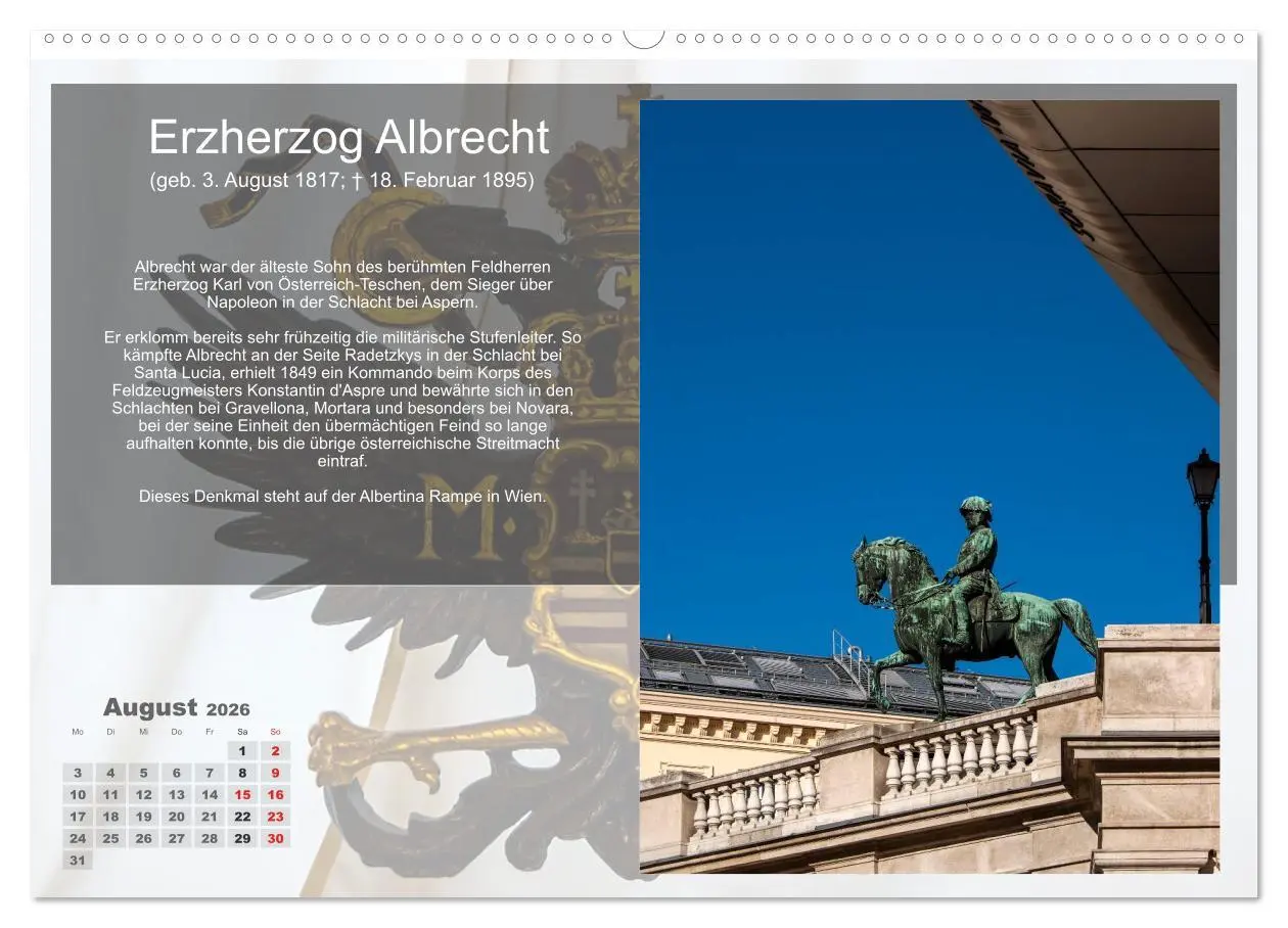 Bild: 9783516219074 | Auf den Spuren der Habsburger (Wandkalender 2026 DIN A2 quer),...