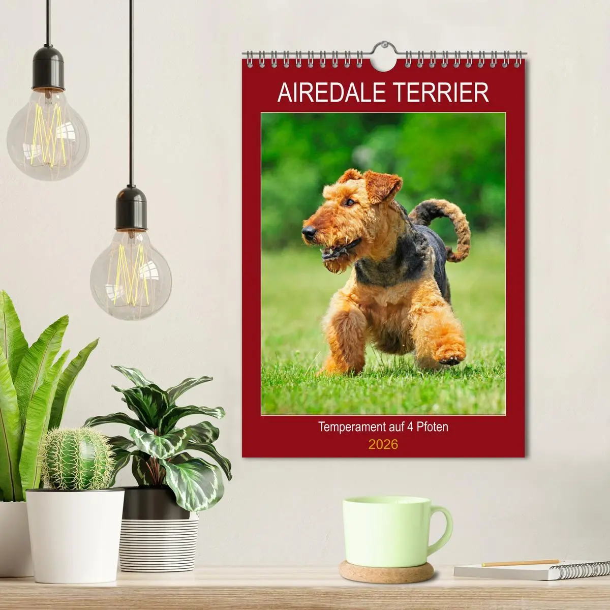 Bild: 9783516389074 | Airedale Terrier - Temperament auf 4 Pfoten (Wandkalender 2026 DIN...