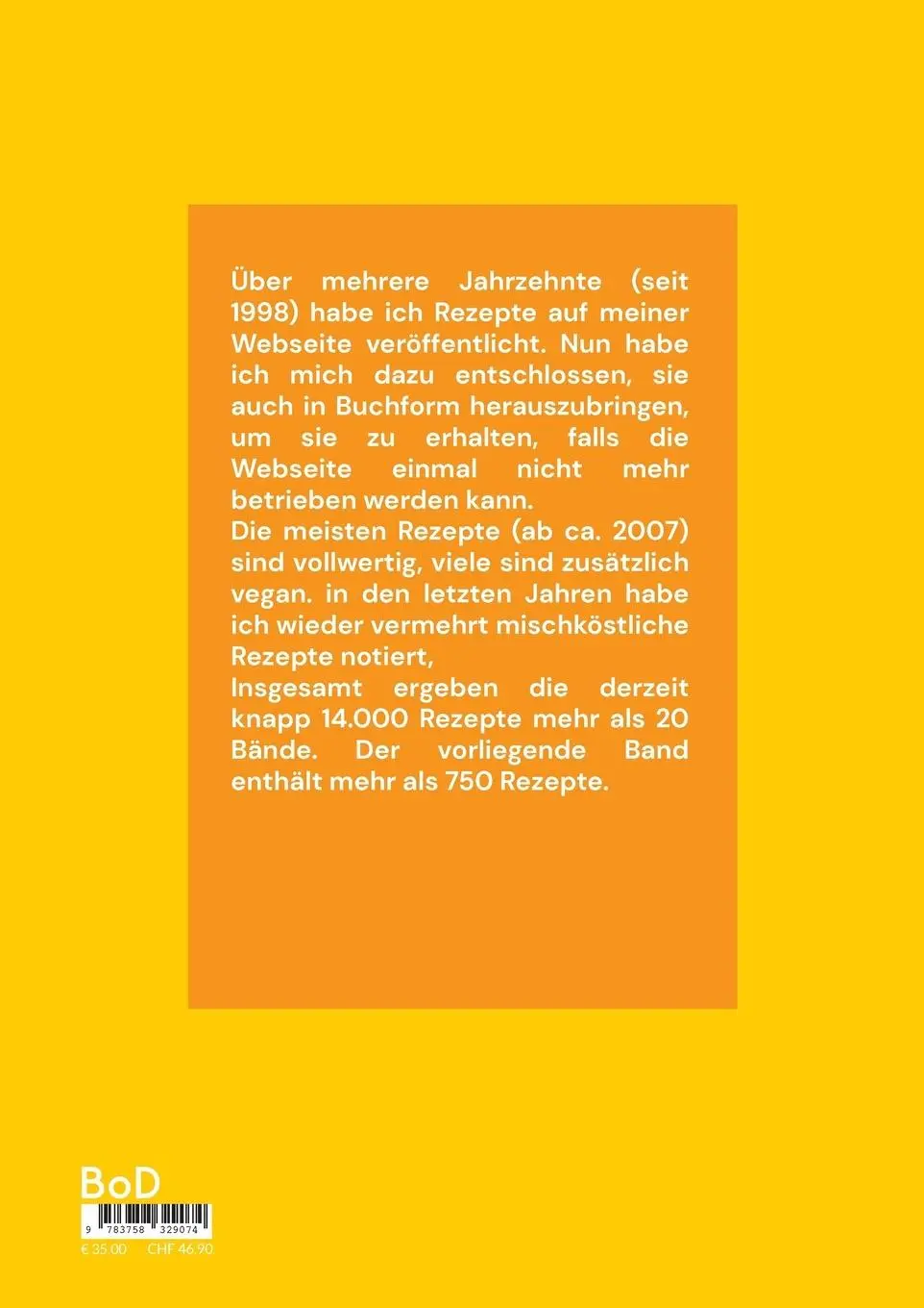 Rückseite: 9783758329074 | Meine Rezeptebibliothek | 1998 bis März 2006 | Ute-Marion Wilkesmann