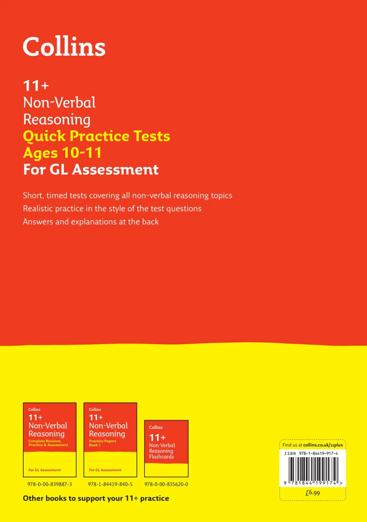 Rückseite: 9781844199174 | 11+ Non-Verbal Reasoning Quick Practice Tests Age 10-11 (Year 6)...