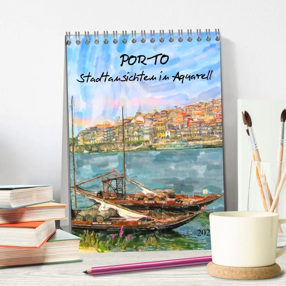 Bild: 9783516379174 | Porto - Stadtansichten in Aquarell (Tischkalender 2026 DIN A5...