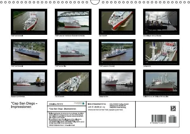 Bild: 9783660519174 | "Cap San Diego" - Impressionen (Wandkalender immerwährend DIN A3 quer)