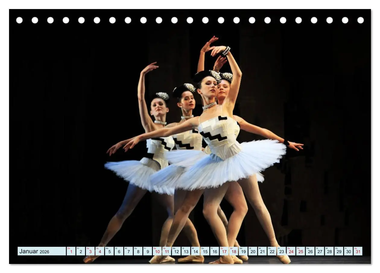 Bild: 9783457659274 | Ballett Bühne (Tischkalender 2026 DIN A5 quer), CALVENDO...