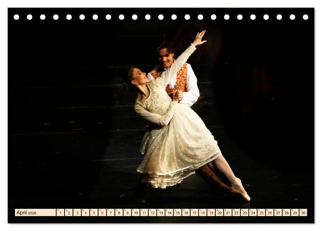 Bild: 9783457659274 | Ballett Bühne (Tischkalender 2026 DIN A5 quer), CALVENDO...