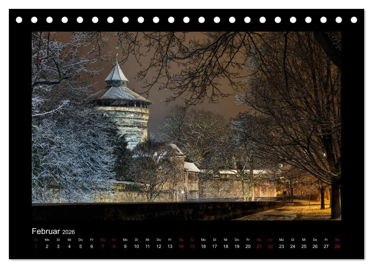 Bild: 9783457899274 | Nürnberg - Die Altstadt bei Nacht (Tischkalender 2026 DIN A5 quer),...