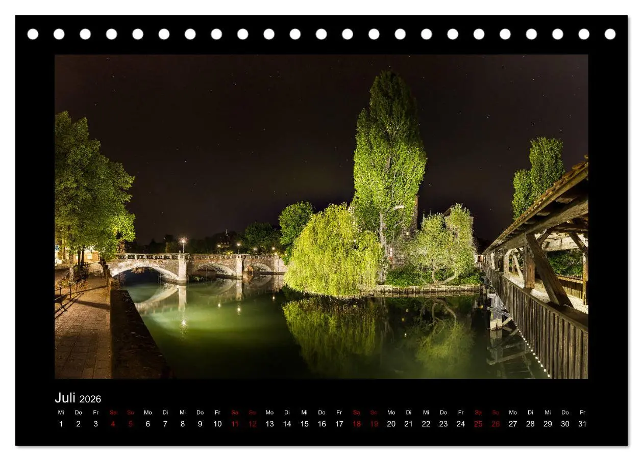 Bild: 9783457899274 | Nürnberg - Die Altstadt bei Nacht (Tischkalender 2026 DIN A5 quer),...