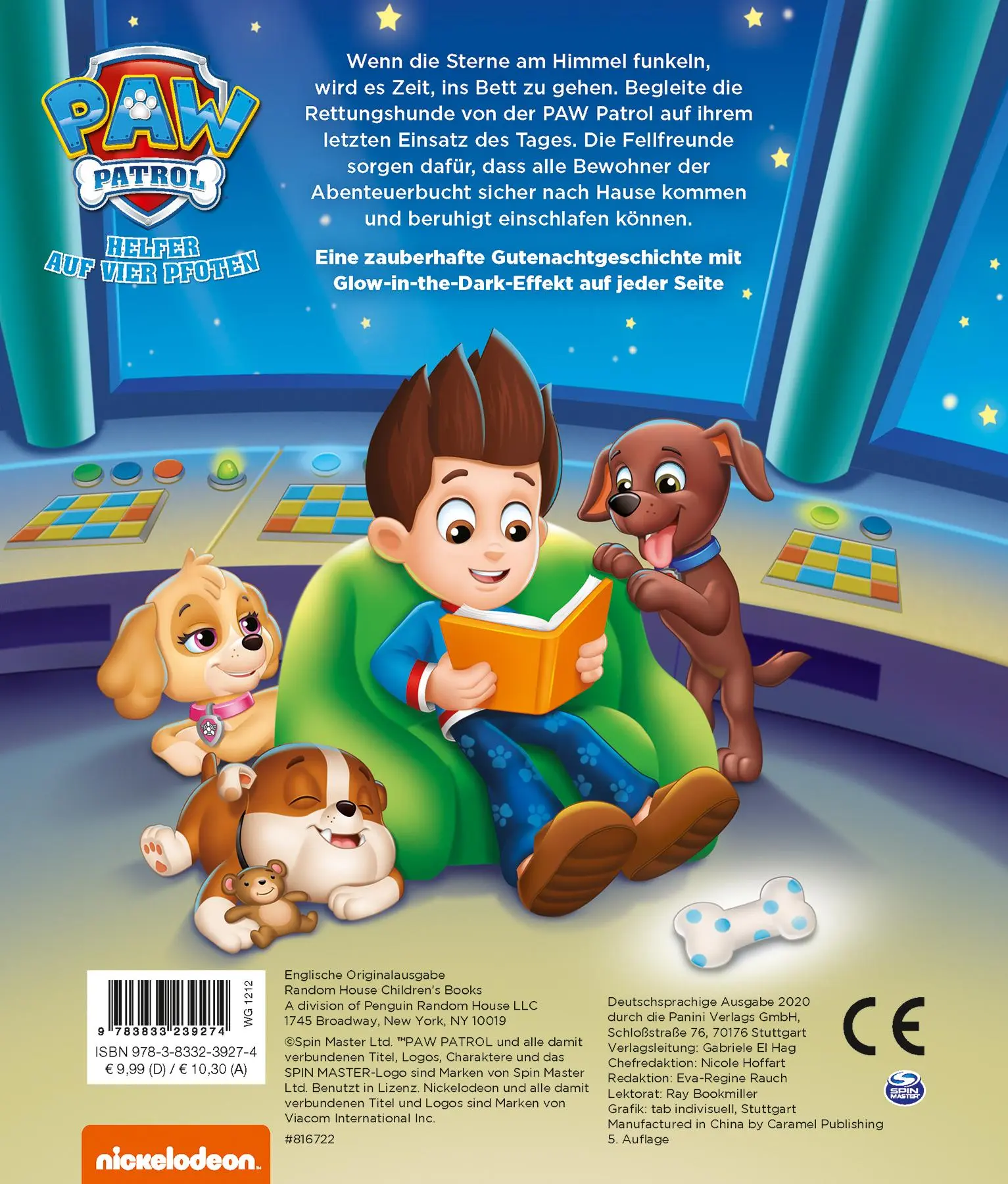 Rückseite: 9783833239274 | PAW Patrol: Gute Nacht, Abenteuerbucht! | Panini | Buch | 12 S. | 2020