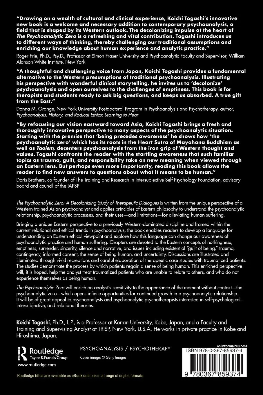 Rückseite: 9780367859374 | The Psychoanalytic Zero | Koichi Togashi | Taschenbuch | Englisch
