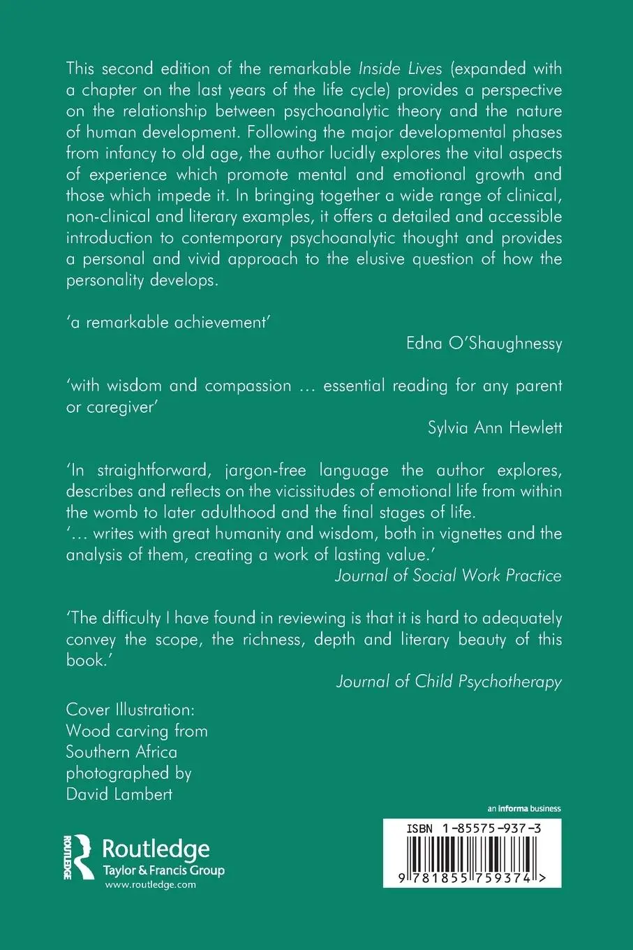 Rückseite: 9781855759374 | Inside Lives | Psychoanalysis and the Growth of the Personality | Buch