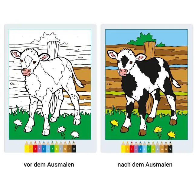 Bild: 9783473489374 | CreArt Malen nach Zahlen ab 5: Tierkinder | Simone Pahl | Taschenbuch