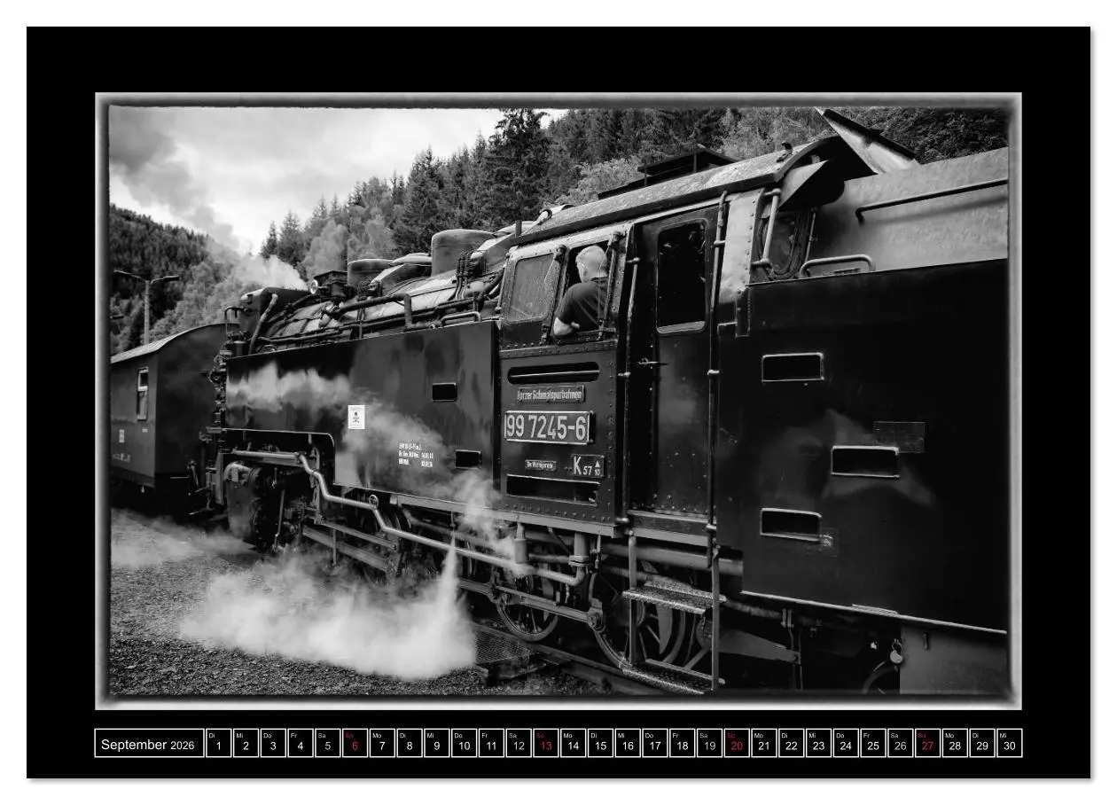 Bild: 9783516119374 | Nostalgie Dampf (hochwertiger Premium Wandkalender 2026 DIN A2...