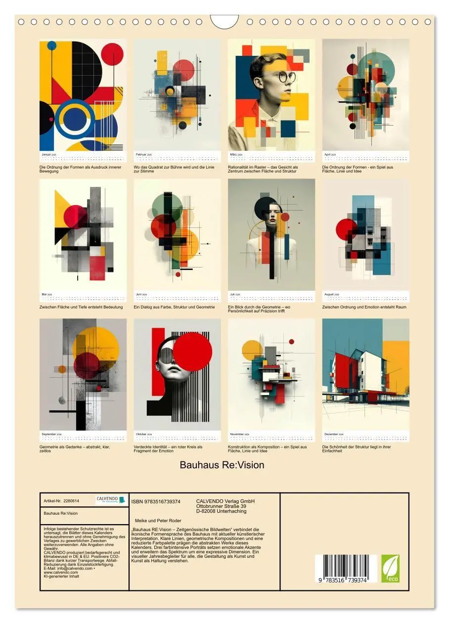 Bild: 9783516739374 | Bauhaus Re:Vision (Wandkalender 2026 DIN A3 hoch), CALVENDO...