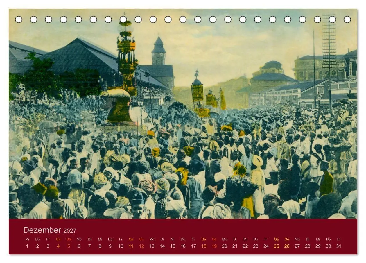 Bild: 9783569689374 | Altes Indien um 1900 (Tischkalender 2027 DIN A5 quer), CALVENDO...