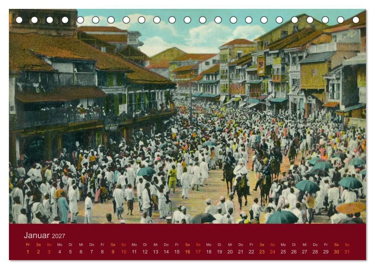 Bild: 9783569689374 | Altes Indien um 1900 (Tischkalender 2027 DIN A5 quer), CALVENDO...