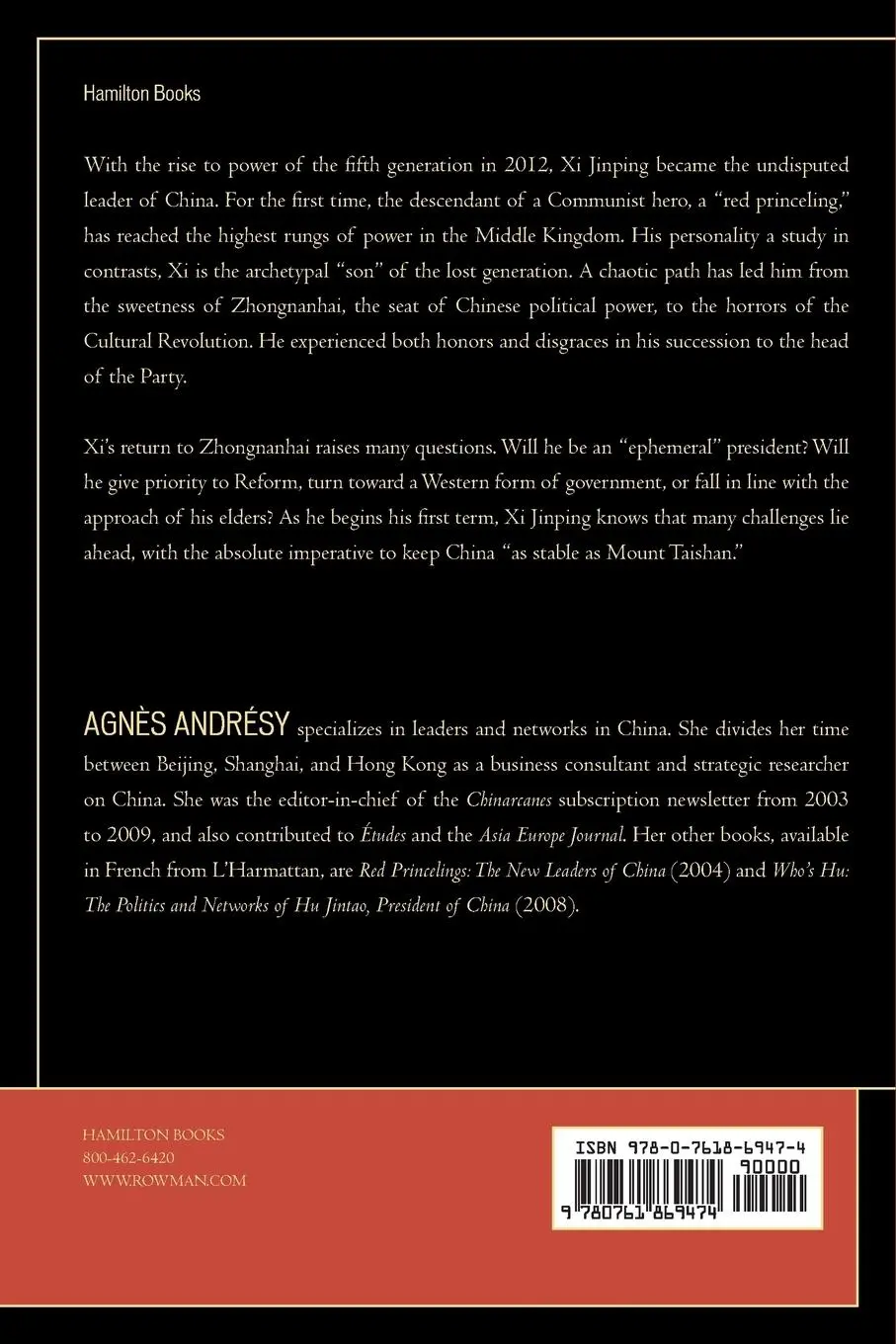 Rückseite: 9780761869474 | Xi Jinping | Red China, The Next Generation | Agnès Andrésy | Buch