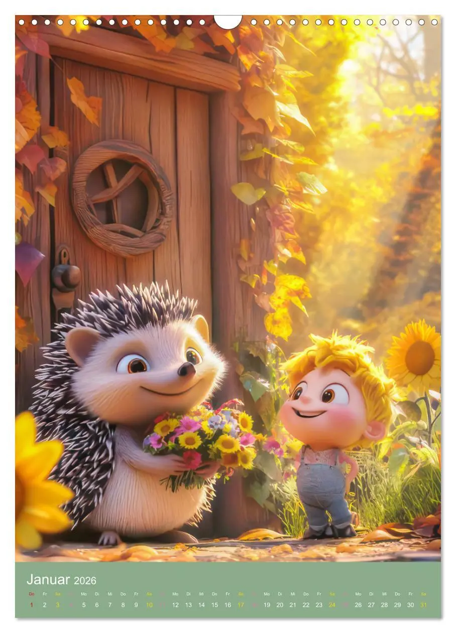 Bild: 9783457259474 | Drollige Tierwelt - Kinderkalender (Wandkalender 2026 DIN A3 hoch),...