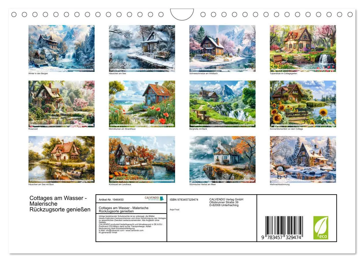 Bild: 9783457329474 | Cottages am Wasser - Malerische Rückzugsorte genießen (Wandkalender...