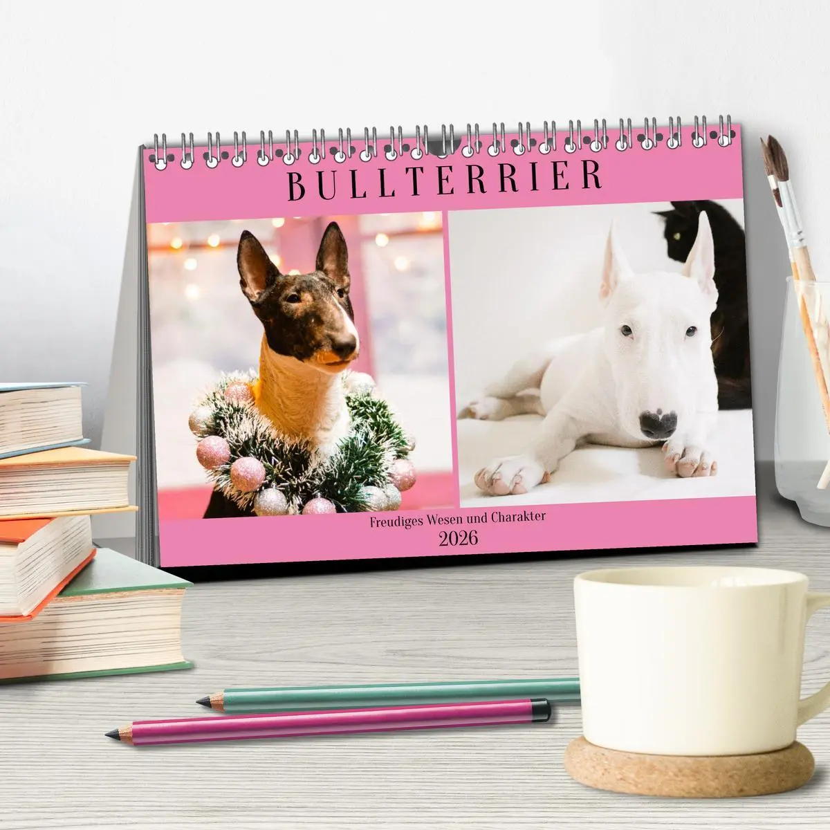 Bild: 9783457569474 | Bullterrier. Freudiges Wesen und Charakter (Tischkalender 2026 DIN...