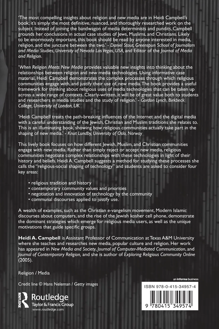 Rückseite: 9780415349574 | When Religion Meets New Media | Heidi Campbell | Taschenbuch | 2010